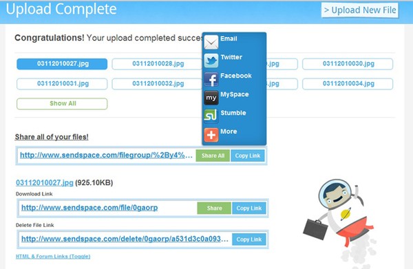 Como usar o SendSpace
