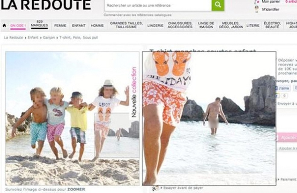 Site de empresa francesa publica foto com nudez por engano