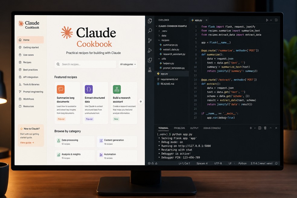 Claude Cookbook: o que é e como usar a biblioteca de prompts da Anthropic