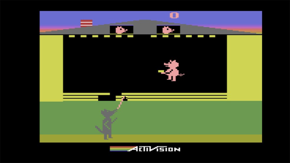 Oink!  is an Atari 2600 game based on the classic story of the 3 Little Pigs — Photo: Reproduction/Rafael Monteiro