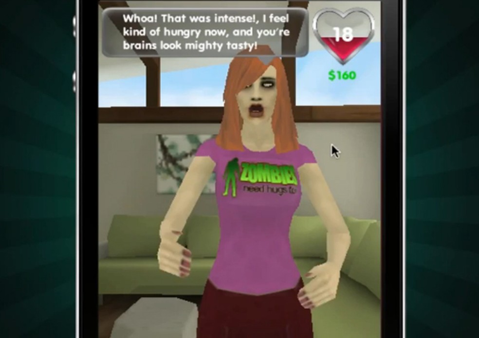 Game de iPhone permite se relacionar com uma namorada zumbi