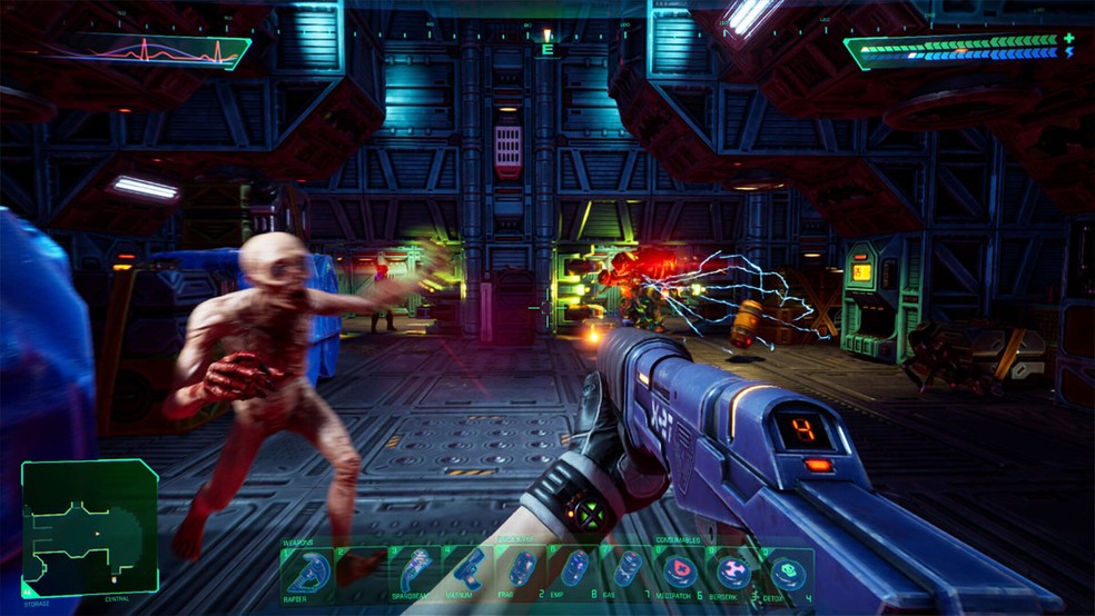 System Shock ganhou um remake pelas mãos da Nightdive Studios com visuais atualizados sem deixar de lado seu gameplay retrô — Foto: Reprodução/Steam
