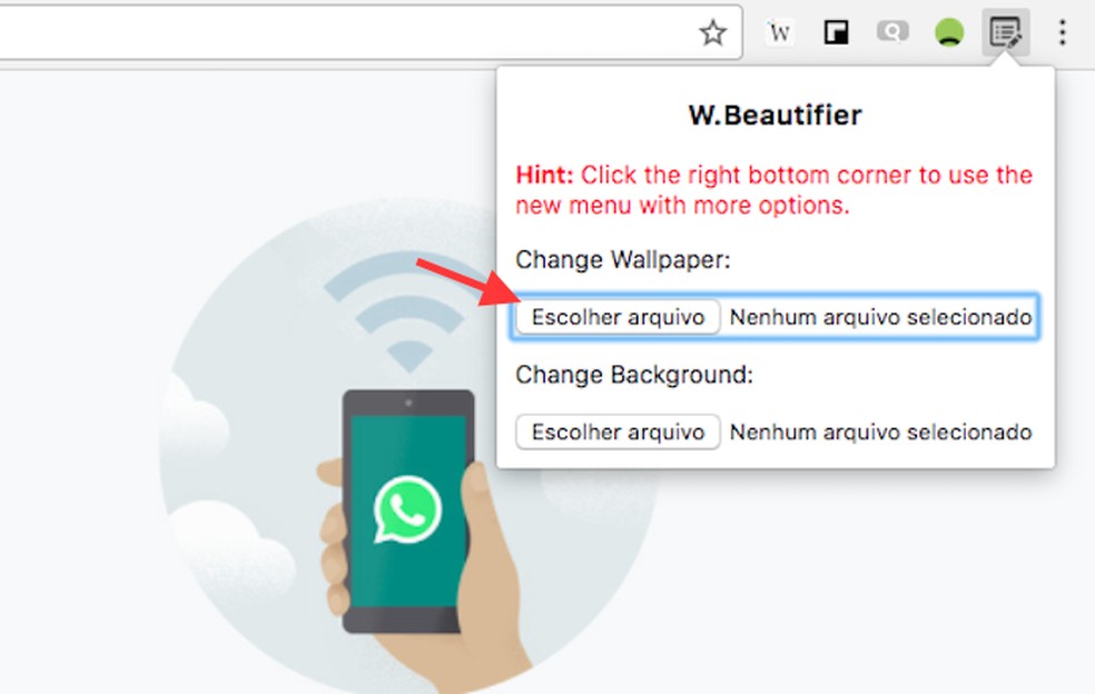 Como trocar o fundo para WhatsApp Web