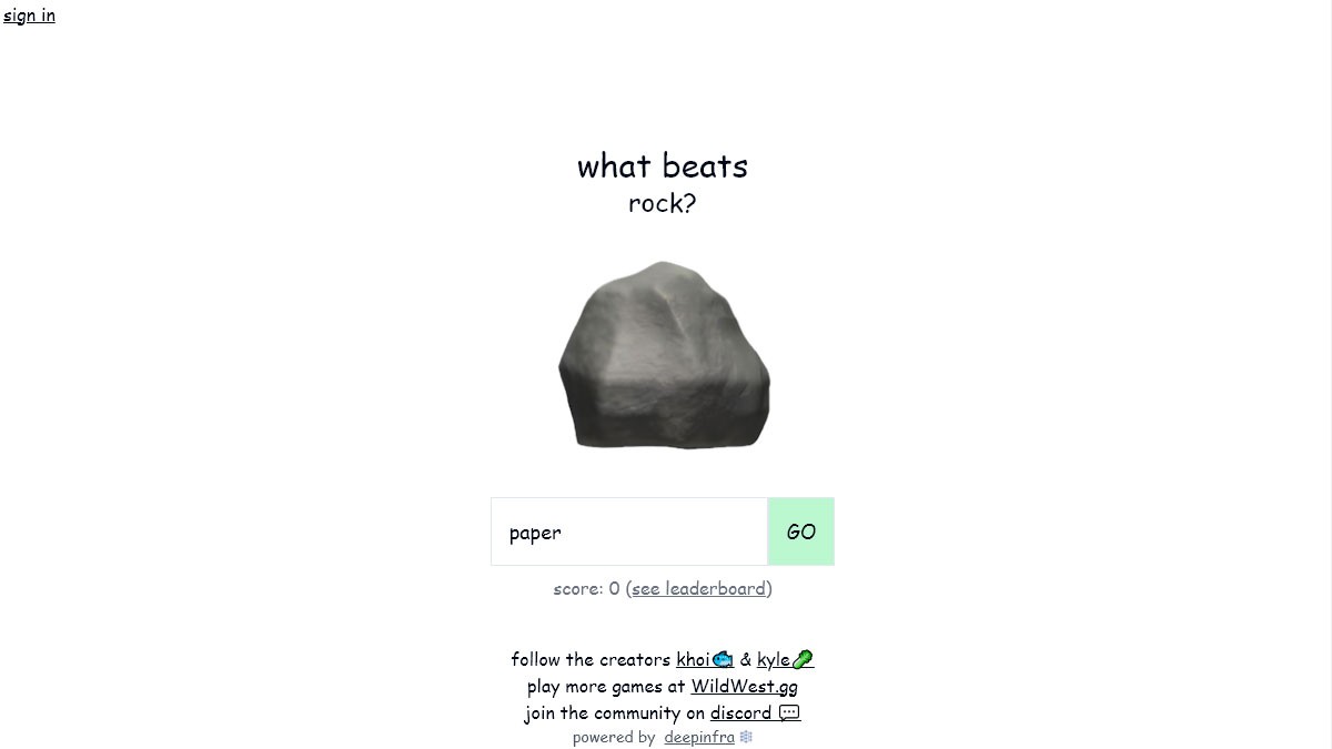 What Beats Rock: como jogar pedra, papel ou tesoura infinito online