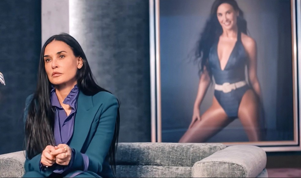 A Substância é um body horror estrelado pela atriz americana Demi Moore — Foto: Divulgação/Mubi
