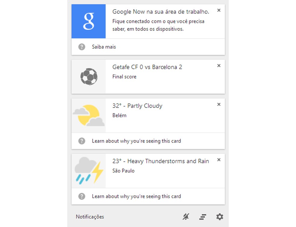 Google Now testa nova interface com ícones separados por categorias 