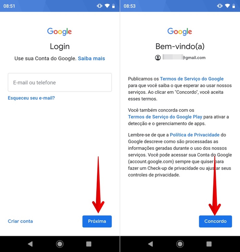 Como fazer login na conta do Google Play