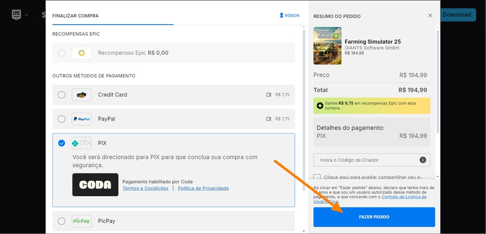 Reprodução/Róbson Martins