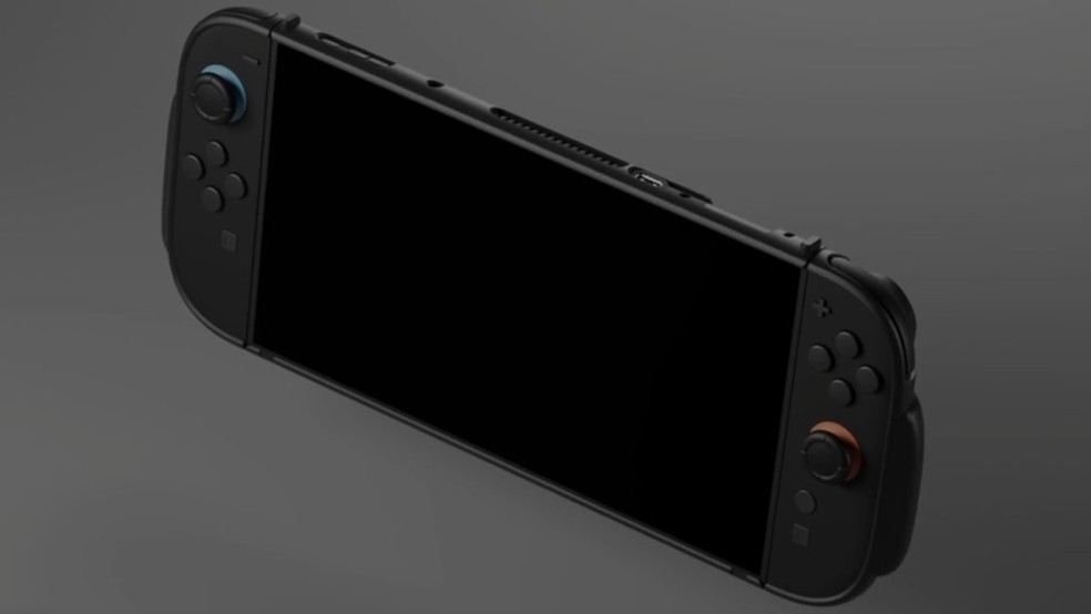O modelo do suposto Nintendo Switch 2 está em exibição no site da fabricante de acessórios Genki — Foto: Reprodução/Genki