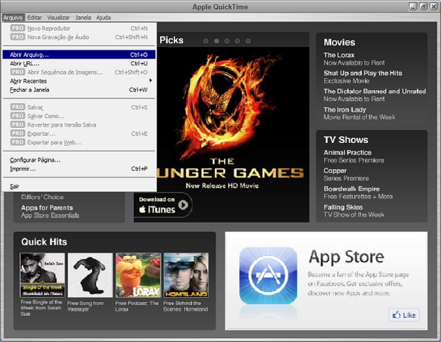 Como usar o Quicktime para Windows