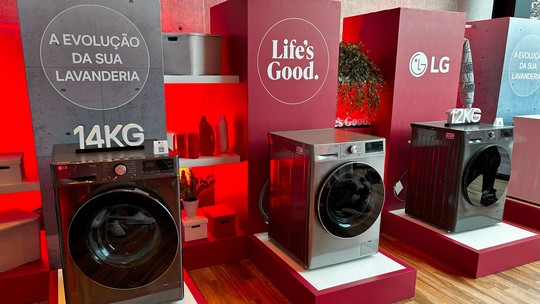 Máquinas de lavar smart da LG têm recurso de IA e integração com Alexa