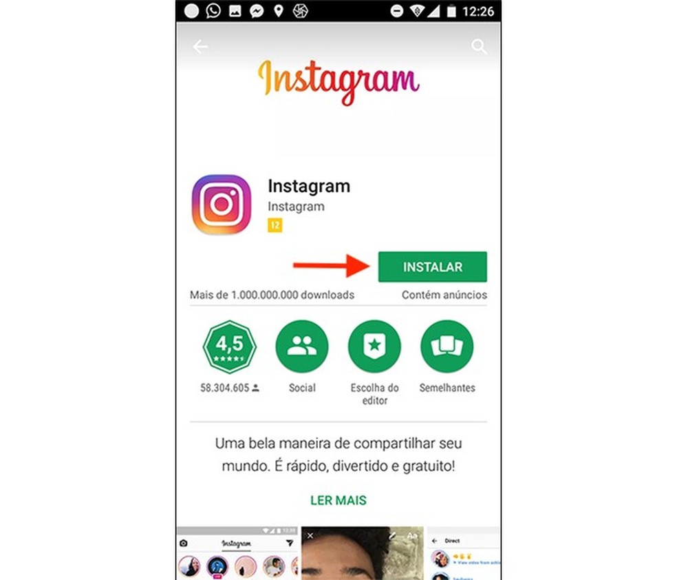 Apps Android no Google Play: Instagram