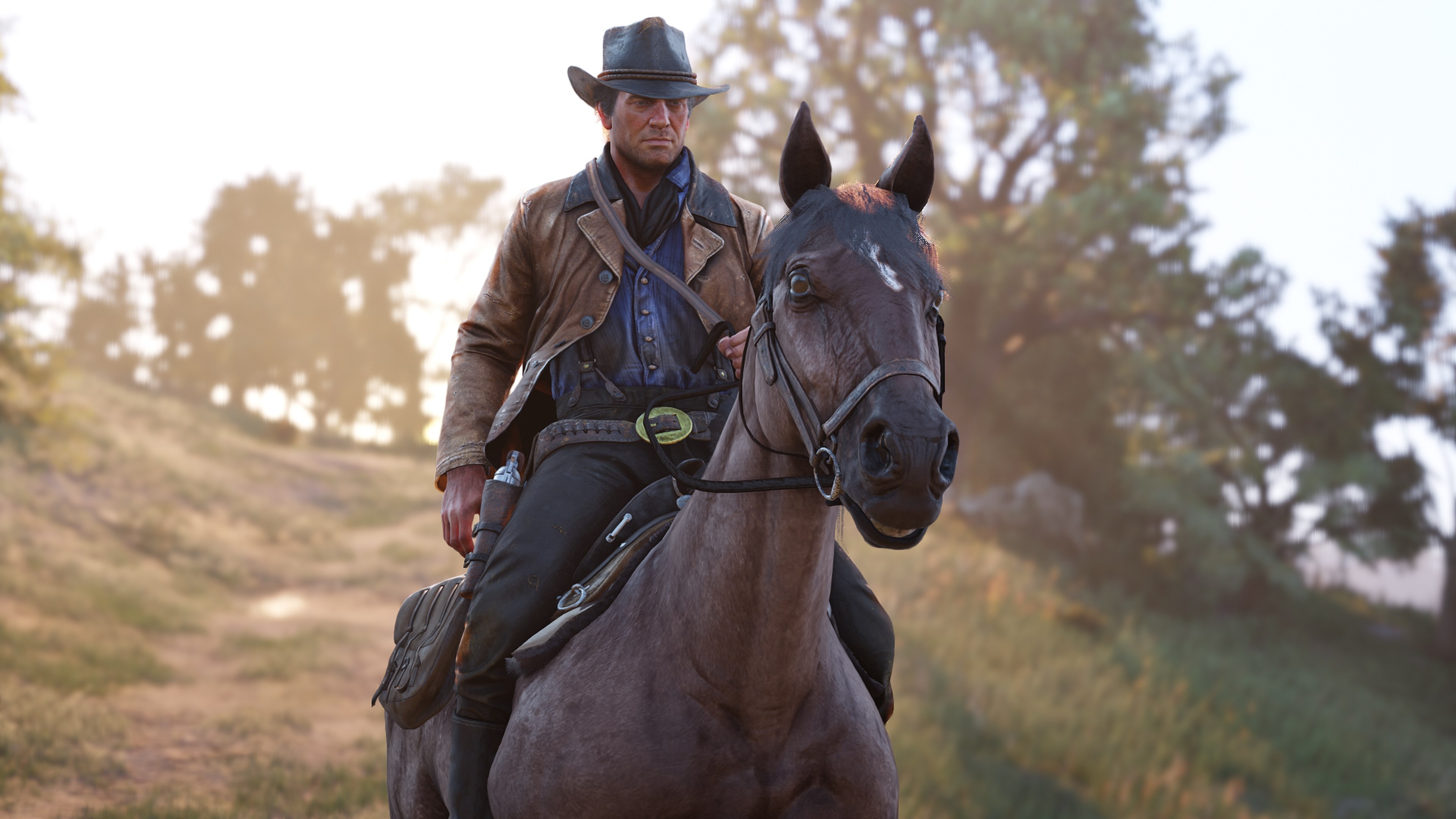 Cowboy-montado-no-seu-Cavalo-Personagens-da-Franquia-de-Games-Red-Dead-Redemption-2