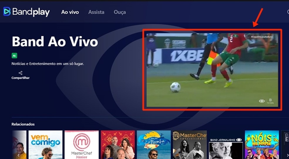 Com início às 21h30, a transmissão do jogo do Fluminense acontece ao vivo e online no BandPlay — Foto: Reprodução/Gabriela Andrade