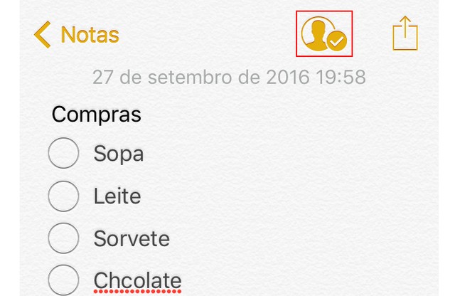 Como usar o Notas em modo de colaboração no iPhone com iOS 10