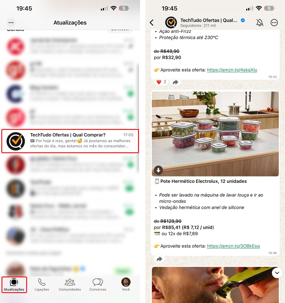 Canal TechTudo Ofertas | Qual Comprar? pode ser acessado no computador e no celular — Foto: Reprodução/Rodrigo Fernandes