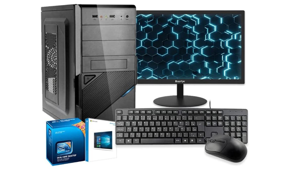 Computador completo F-New Intel Core i3 traz sistema operacional Windows 10 — Foto: Reprodução/Amazon