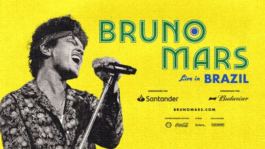 Bruno Mars no Brasil: como comprar ingressos online para datas extras