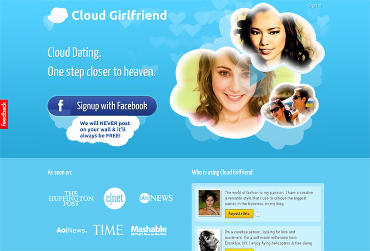 Cloud Girlfriend entra no ar com cadastro grátis