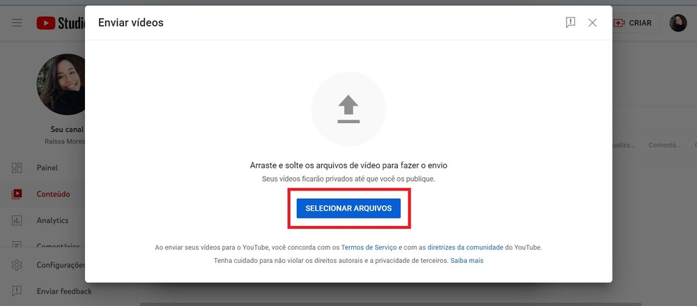 Como postar vídeo no YouTube pelo celular ou computador
