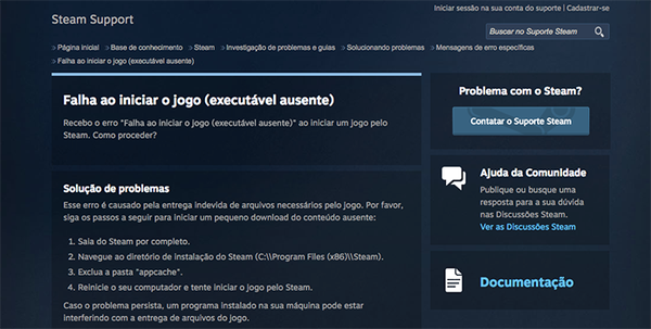 Steam Support: resolva problemas da plataforma com a ferramenta