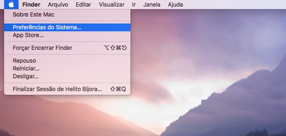 Acesse as configurações do Mac (Foto: Reprodução/Helito Bijora) — Foto: TechTudo