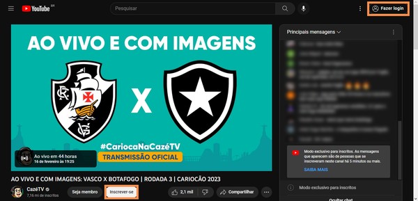 Casimiro: 'Todos os jogos de Botafogo e Vasco como mandantes, com imagens e  de graça, no  e na Twitch