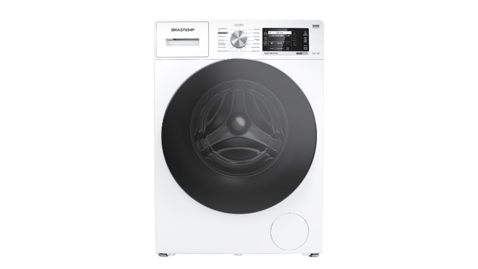 Brastemp BNC10AB possui cesto  em aço inox e porta com vidro temperado, moldura cromada e película protetora — Foto: Reprodução/Brastemp