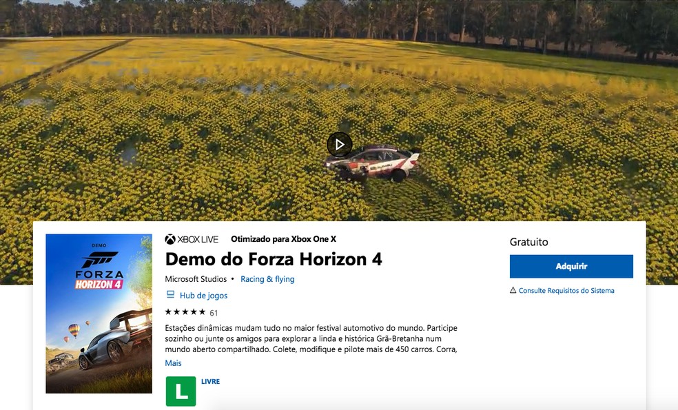 Prepare seu HD! Forza Horizon 4 já pode ser baixado no seu Xbox One -  Windows Club