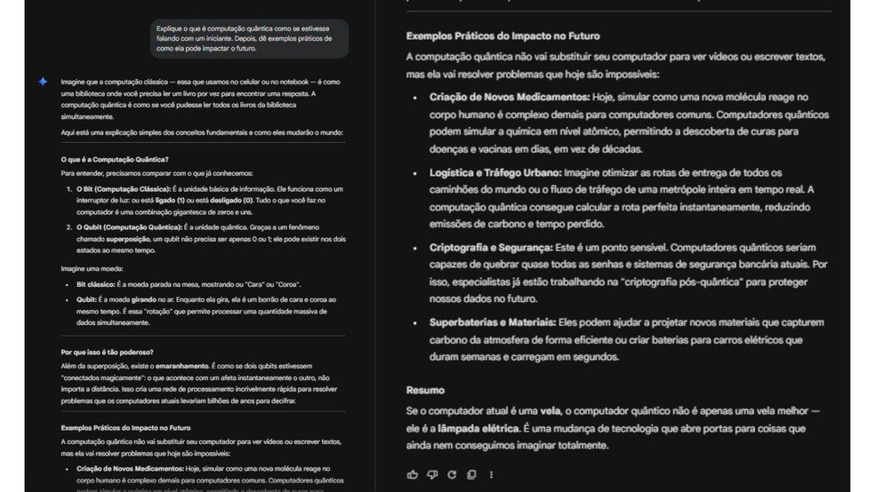  Reprodução/Gemini por Késya Holanda