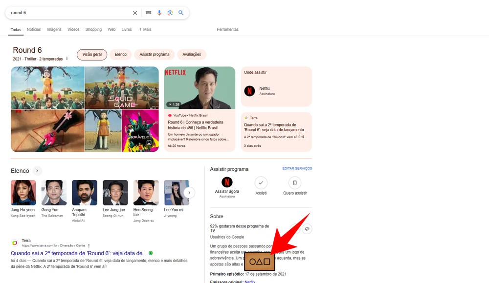 Round 6: Google tem novo jogo da série 'escondido'; saiba como brincar