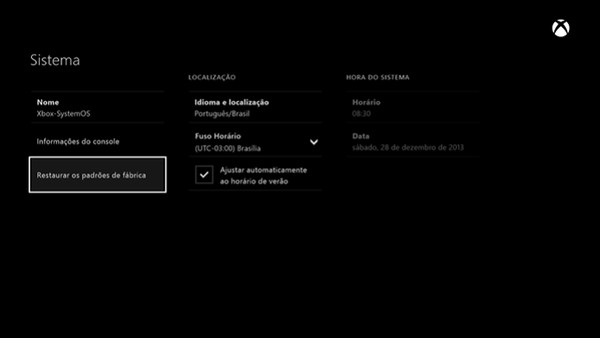 Xbox One: como resetar as configurações de fábrica e limpar o HD do console