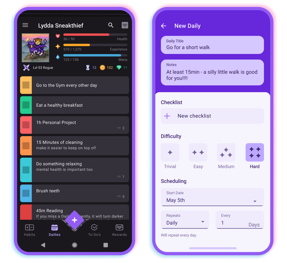  Reproduçaõ/Habitica