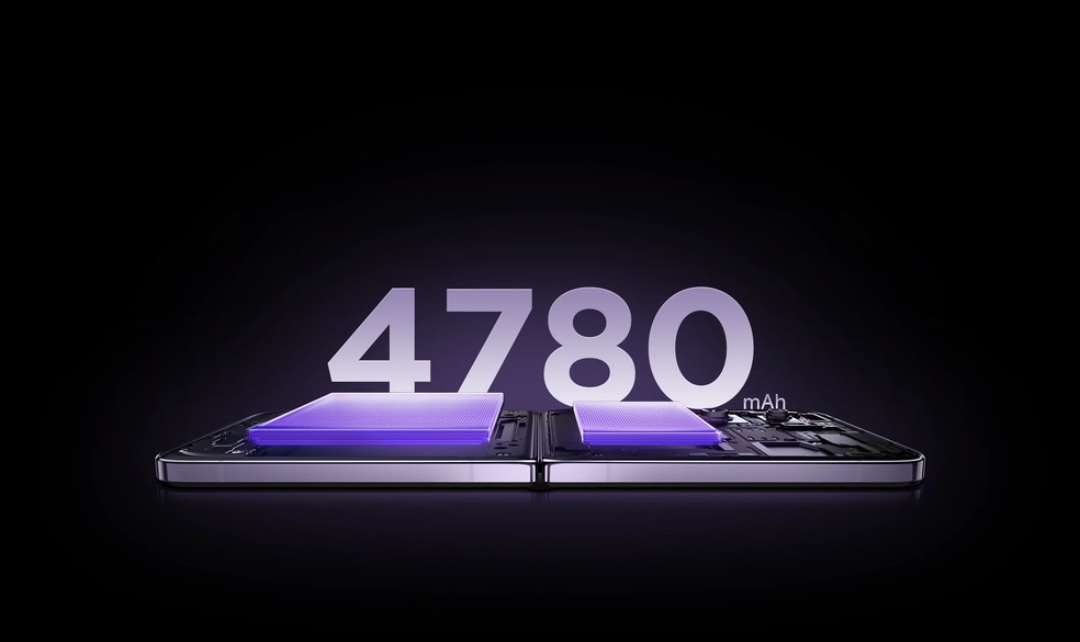 Xiaomi Mix Flip tem bateria de 4.780 mAh — Foto: Reprodução/Xiaomi