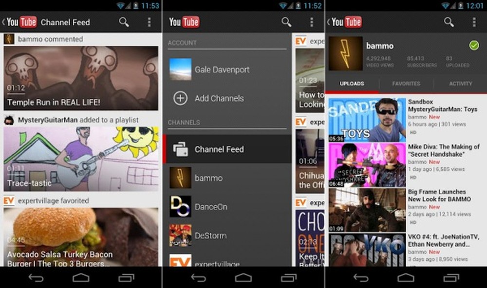 YouTube ganha novo visual no Android 4.0