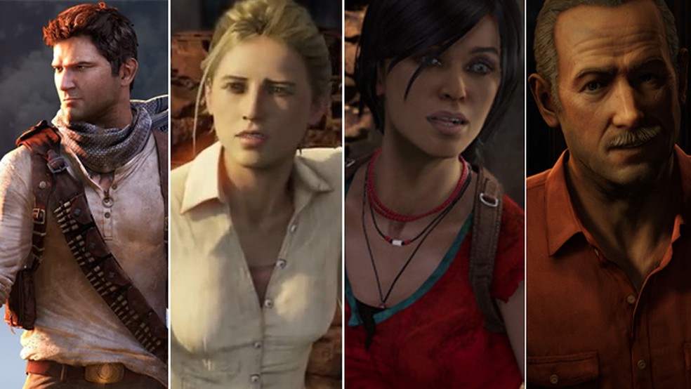 Uncharted personagens: atores do filme e no jogo