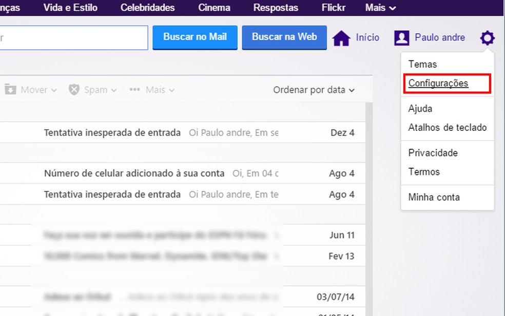 Yahoo Mail e Gmail em uma só caixa de entrada; veja como reunir e