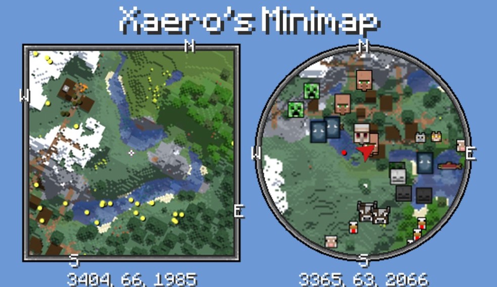 Mod Xaero's Minimap para o Minecraft — Foto: Divulgação/Curseforge