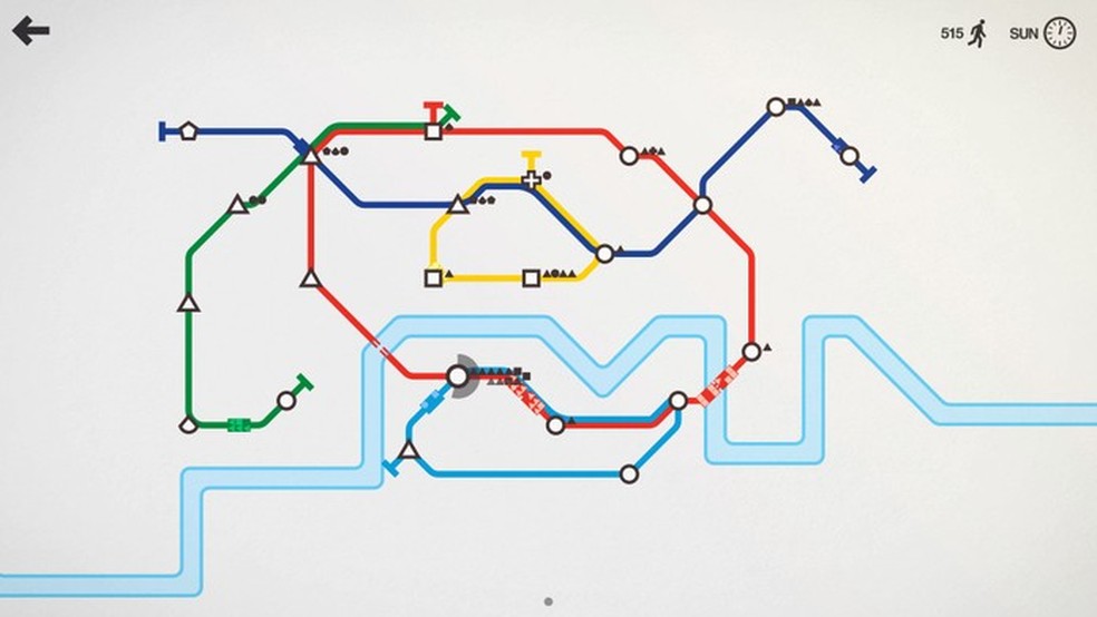 Mini Metro é um simulador minimalista de um sistema metroviário urbano — Foto: Divulgação/Dinosaur Polo Club