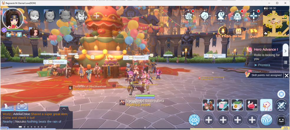 Ragnarok M: Eternal Love roda no PC via Google Play Games para Windows 11 ou com cliente nativo — Foto: Reprodução/Daniel Trefilio
