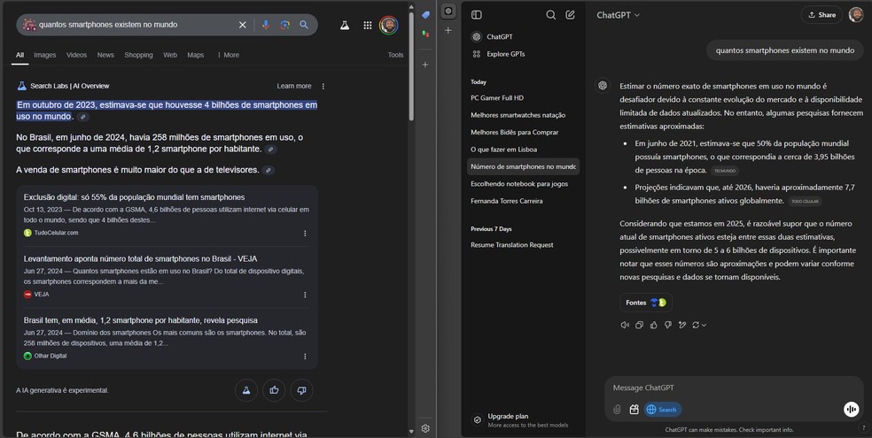  Reprodução/Google | ChatGPT