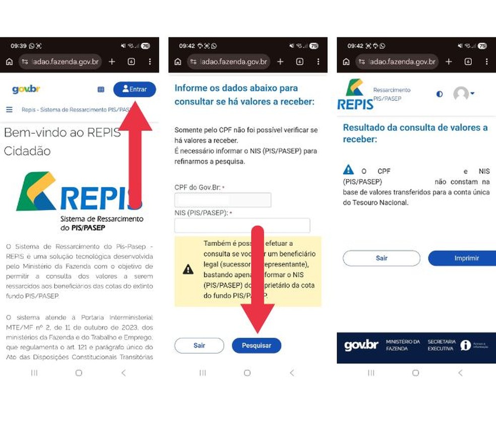 Veja como consultar valor do PIS/PASEP pelo celular — Foto: Reprodução/Diego Cataldo