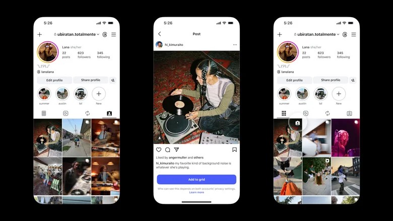 Foi marcado no Instagram? O post agora pode aparecer na grade do seu perfil