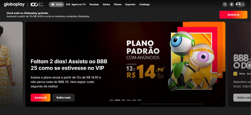  Reprodução/Globoplay