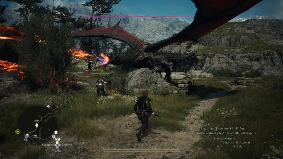 Dragon's Dogma 2 oferece um grande mundo aberto para explorar de magia, fantasia e dragões — Foto: Reprodução/Paulo Junior