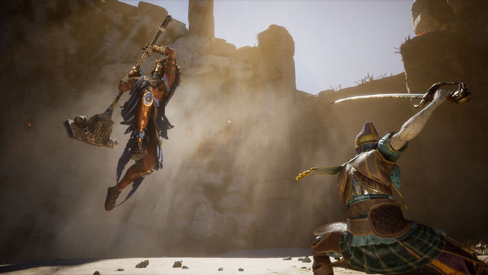 Enotria: The Last Song é um jogo estilo Dark Souls que se destaca por seus belos visuais ensolarados — Foto: Reprodução/Steam