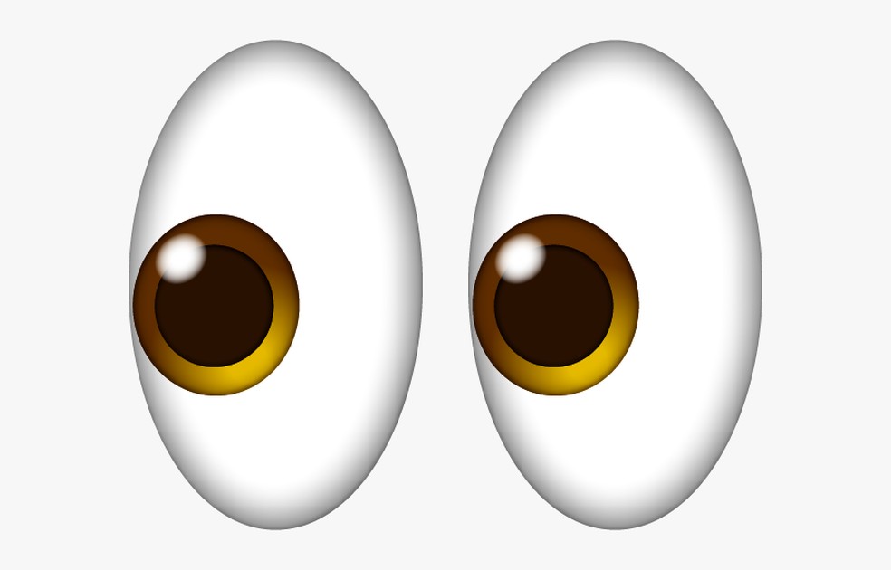 Emoji dos olhos é comumente usado para demonstrar interesse ou para expressar atenção — Foto: Reprodução/ClipartKey
