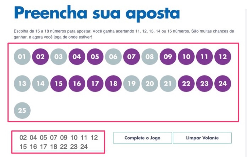 Como jogar na Lotofácil pela Internet