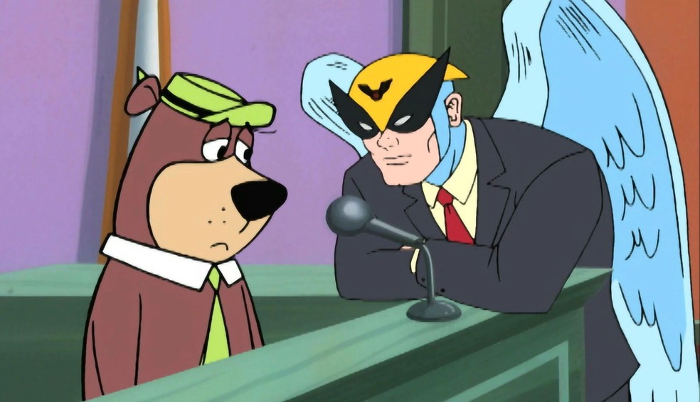 Animação do Adult Swim mostra um ex-super-herói que se torna advogado e passa a defender as causas de personagens da Hanna Barbera — Foto: Divulgação/Adult Swim