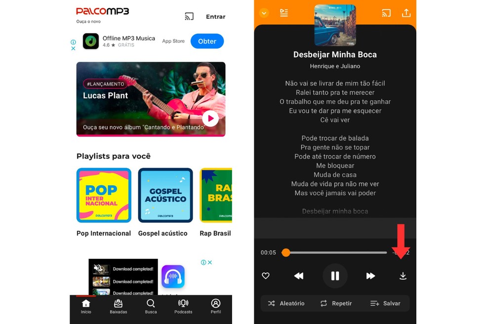 O Palco MP3 possui um grande acervo de músicas nacionais
